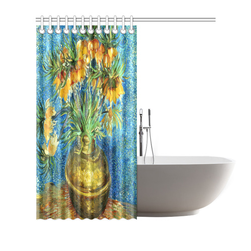 Van Gogh Fritillaries in Copper Vase Shower Curtain 66"x72"