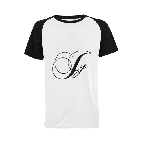 Alphabet J - Jera Nour Men's Raglan T-shirt (USA Size) (Model T11)