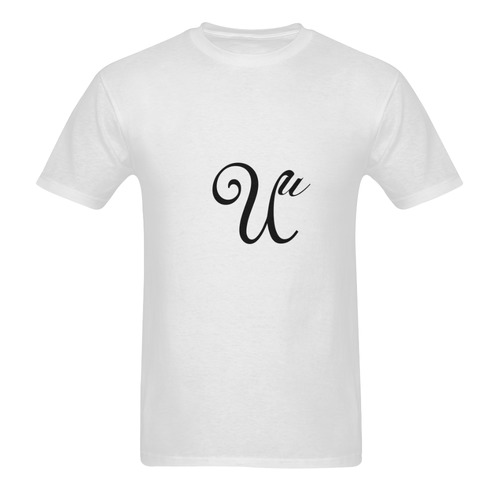 Alphabet U - Jera Nour Men's T-Shirt in USA Size (Two Sides Printing)