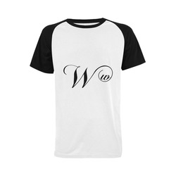 Alphabet W - Jera Nour Men's Raglan T-shirt Big Size (USA Size) (Model T11)