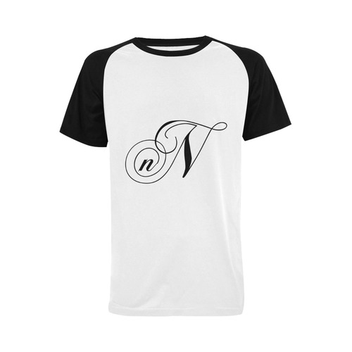 Alphabet N - Jera Nour Men's Raglan T-shirt (USA Size) (Model T11)