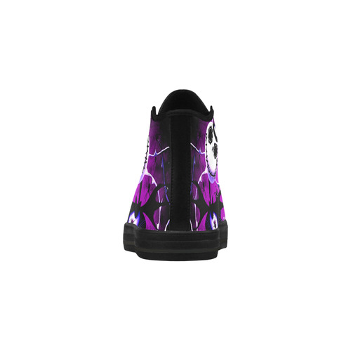 Jack Skellington Aquila High Top Microfiber Leather Women's Shoes (Model 032)
