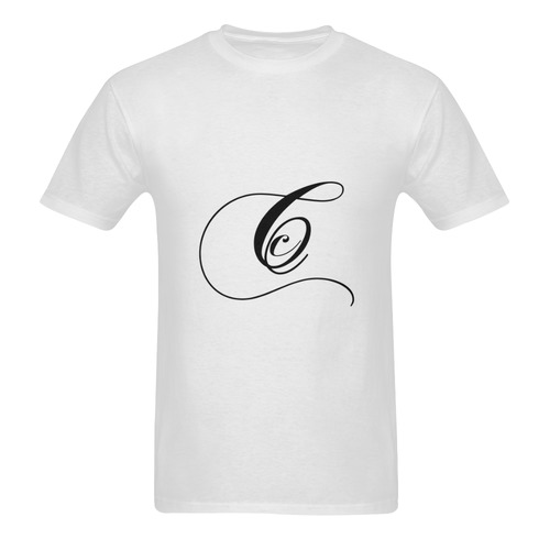 Alphabet C - Jera Nour Men's T-Shirt in USA Size (Two Sides Printing)