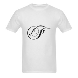 Alphabet F - Jera Nour Men's T-Shirt in USA Size (Two Sides Printing)