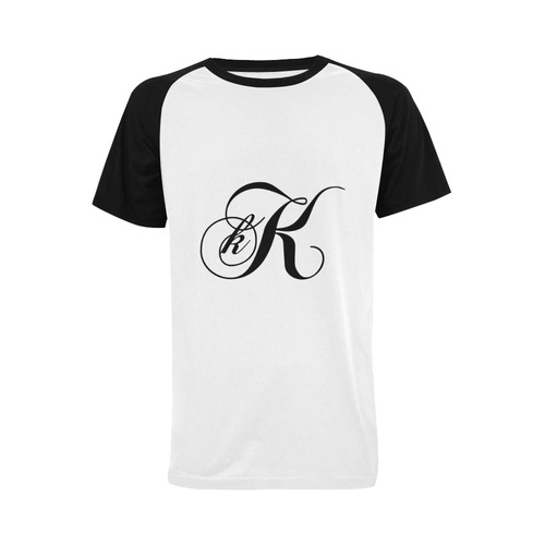 Alphabet K - Jera Nour Men's Raglan T-shirt (USA Size) (Model T11)