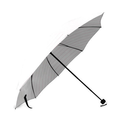 Blushing Bride Diagonal Stripe Foldable Umbrella (Model U01)