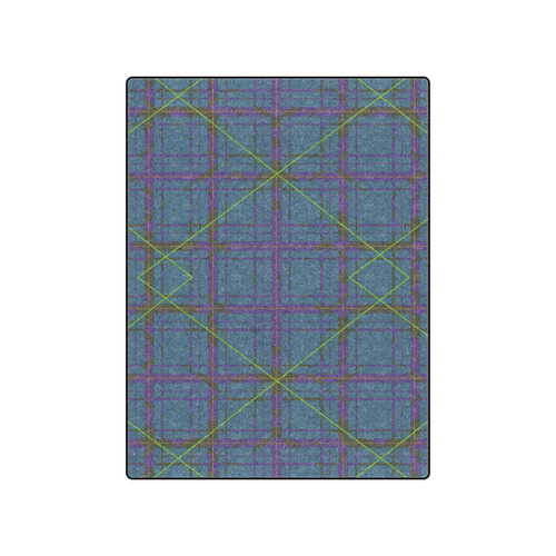 Neon Plaid modern 80's design Blanket 50"x60"