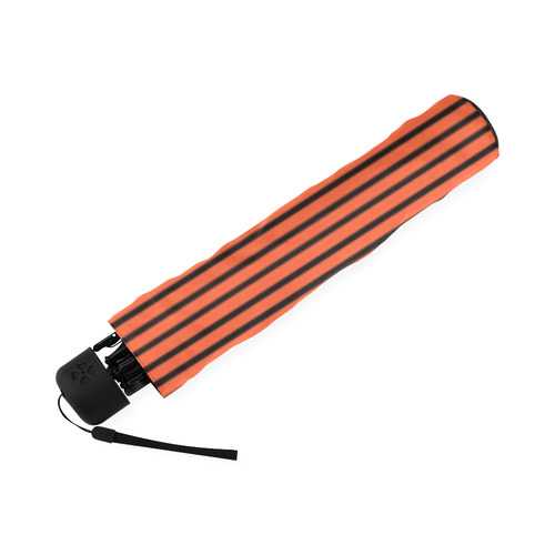 Flame and Black Diagonal Stripe Foldable Umbrella (Model U01)