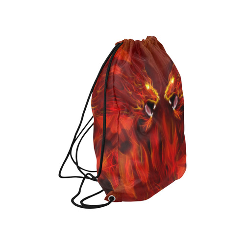 Fire Head Lions in Love ;-) Large Drawstring Bag Model 1604 (Twin Sides)  16.5"(W) * 19.3"(H)