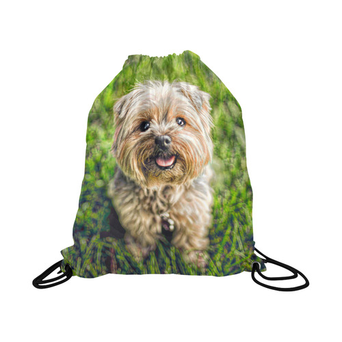 Photography - PRETTY LITTLE DOG Large Drawstring Bag Model 1604 (Twin Sides)  16.5"(W) * 19.3"(H)