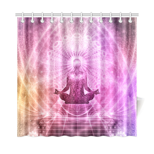 Holy Yoga Lotus Meditation Shower Curtain 72"x72"