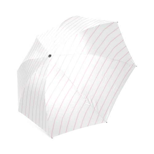 Blushing Bride Diagonal Stripe Foldable Umbrella (Model U01)