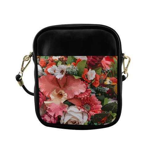 Beautiful Abstract Floral Pattern Sling Bag (Model 1627)