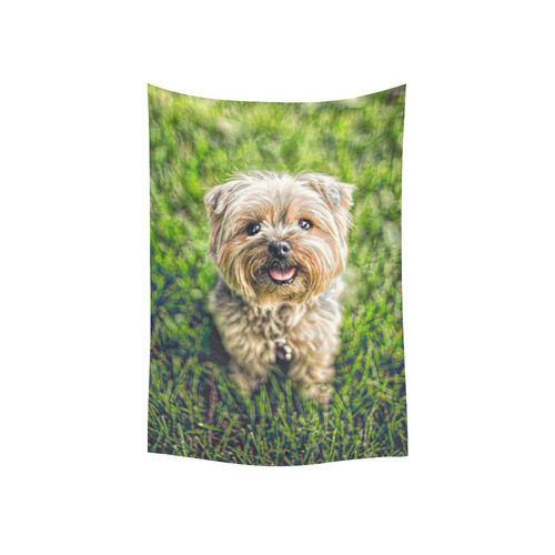 Photography - PRETTY LITTLE DOG Cotton Linen Wall Tapestry 40"x 60"