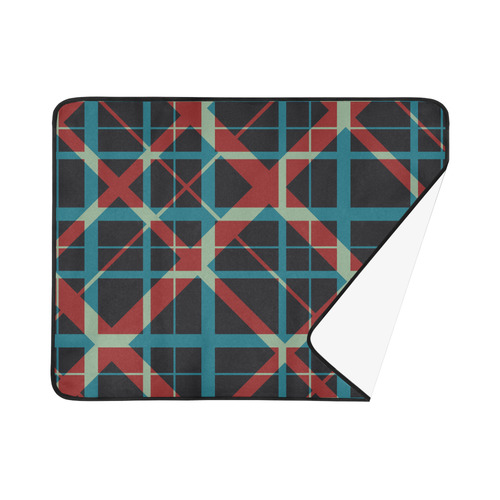 Plaid I pattern hipster style design Beach Mat 78"x 60"