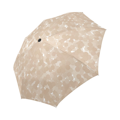 Hazelnut Polka Dot Bubbles Auto-Foldable Umbrella (Model U04)