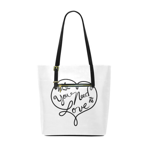 All you need is love - bw Euramerican Tote Bag/Small (Model 1655)