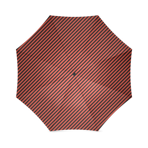 Fiesta and Black Diagonal Stripe Foldable Umbrella (Model U01)