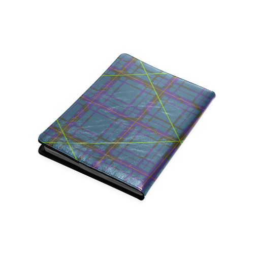 Neon plaid 80's style design Custom NoteBook B5