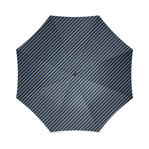 Riverside and Black Diagonal Stripe Foldable Umbrella (Model U01)