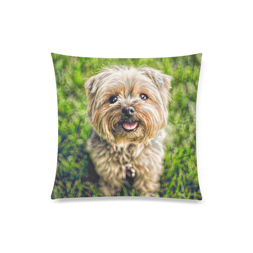 Photography - PRETTY LITTLE DOG Custom Zippered Pillow Case 20"x20"(Twin Sides)