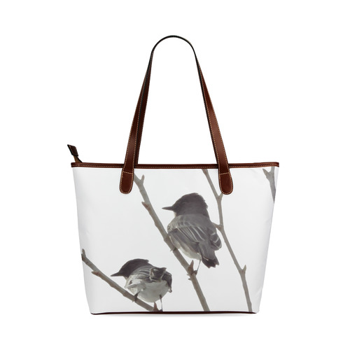 Winter Birds Shoulder Tote Bag (Model 1646)