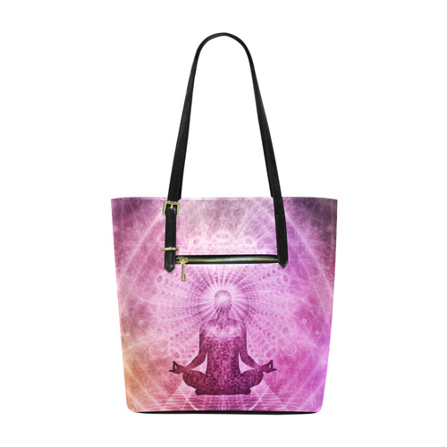 Holy Yoga Lotus Meditation Euramerican Tote Bag/Small (Model 1655)