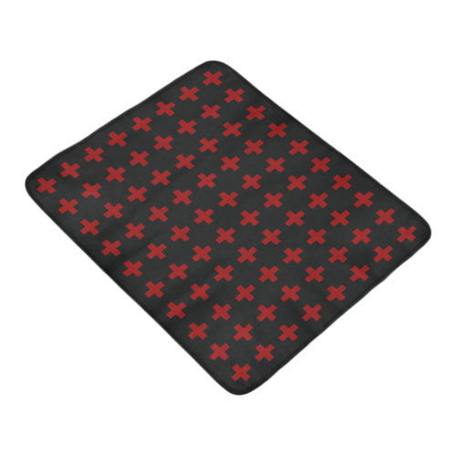 Punk Rock style Red Crosses pattern Beach Mat 78"x 60"