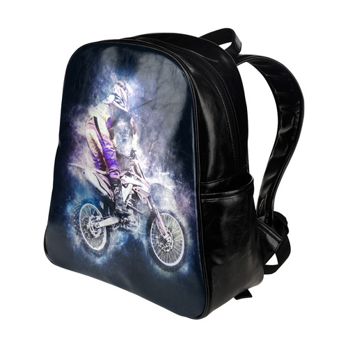 Motocross Motorcycle Motorbike Multi-Pockets Backpack (Model 1636)