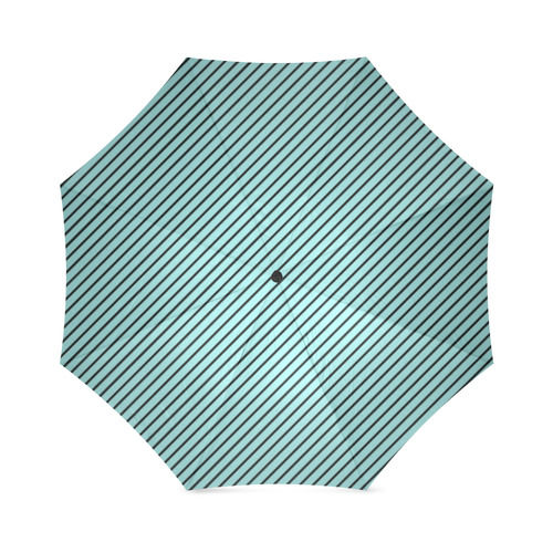 Limpet Shell and Black Diagonal Stripe Foldable Umbrella (Model U01)