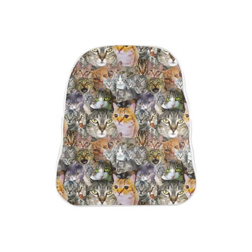 Cat pattern School Backpack (Model 1601)(Small)