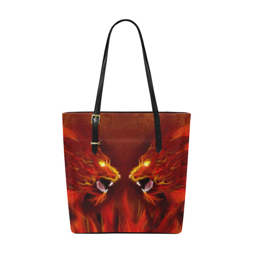 Fire Head Lions in Love ;-) Euramerican Tote Bag/Small (Model 1655)