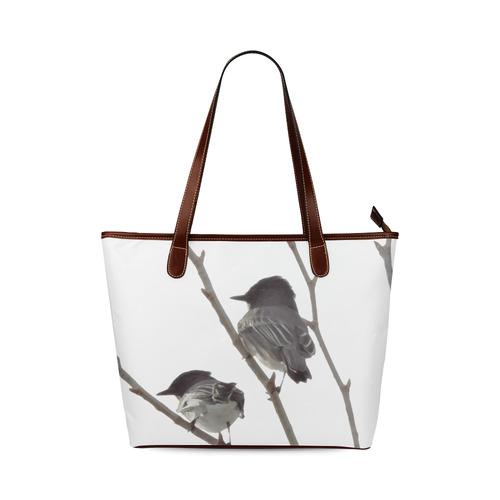 Winter Birds Shoulder Tote Bag (Model 1646)