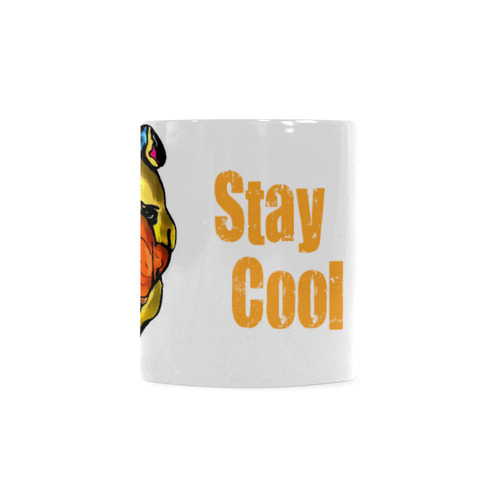 Stay Cool Bulldog Popart by Nico Bielow White Mug(11OZ)