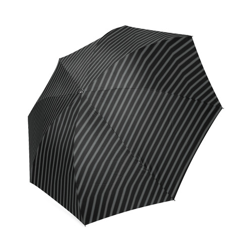 Dark Shadow and Black Diagonal Stripe Foldable Umbrella (Model U01)