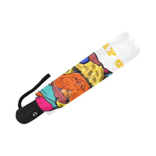 Bulldog Stay Cool Popart by Nico Bielow Auto-Foldable Umbrella (Model U04)