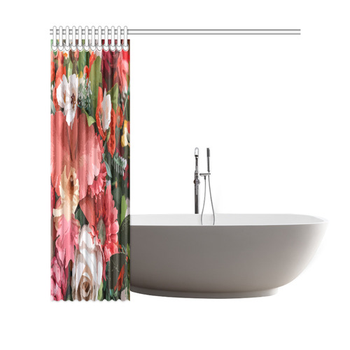 Beautiful Abstract Floral Pattern Shower Curtain 69"x70"