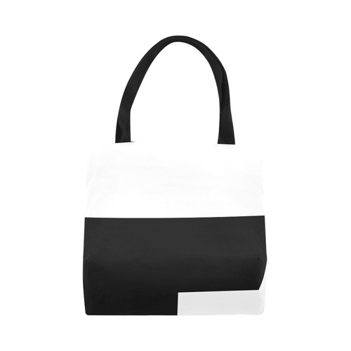 Black & White Canvas Tote Bag (Model 1657)