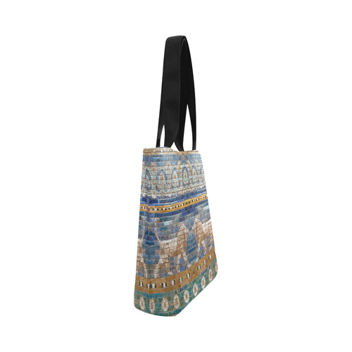 Two Lions And Daisis Mosaic Canvas Tote Bag (Model 1657)