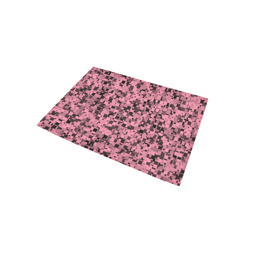 Pink and Gray Pixels Area Rug 5'x3'3''
