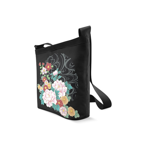 Chrysanthemum Peony Vintage Floral Kimono Pattern Crossbody Bags (Model 1613)