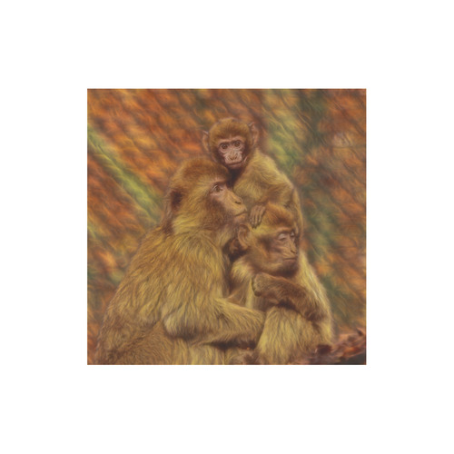 Cute Monkey Family Cuddles Canvas Tote Bag (Model 1657)