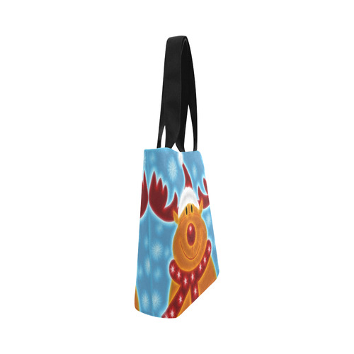 Christmas Reindeer with Red Nose Canvas Tote Bag (Model 1657)