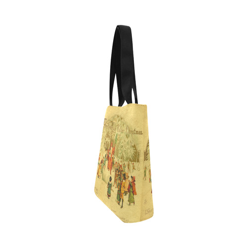 The Coming of Father Christmas Vintage Painting Canvas Tote Bag (Model 1657)