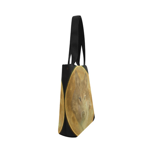 The Wolf in the Moon Canvas Tote Bag (Model 1657)