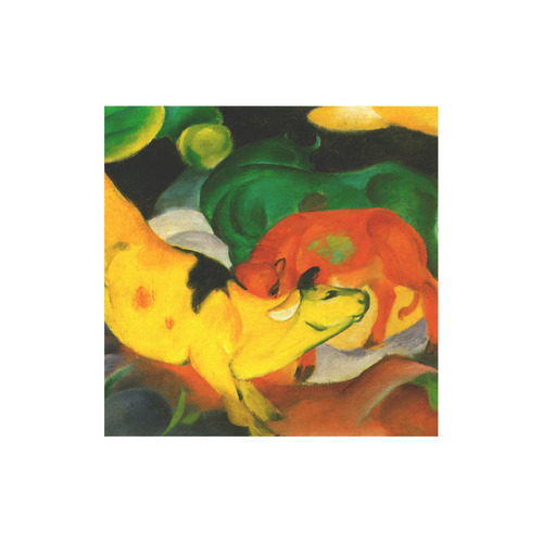 Red Yellow Green Cows by Franz Marc Canvas Tote Bag (Model 1657)
