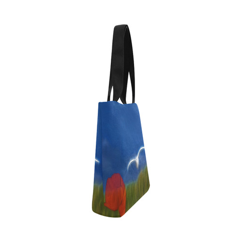 Wonderfull Summer with Seagull and Poppy Canvas Tote Bag (Model 1657)