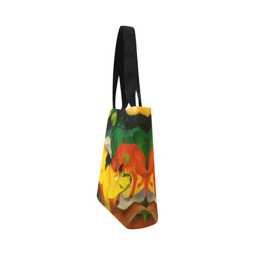 Red Yellow Green Cows by Franz Marc Canvas Tote Bag (Model 1657)