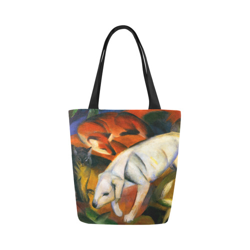 Three Animals (Dog, Fox, Cat) by Franz Marc Canvas Tote Bag (Model 1657)