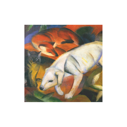 Three Animals (Dog, Fox, Cat) by Franz Marc Canvas Tote Bag (Model 1657)